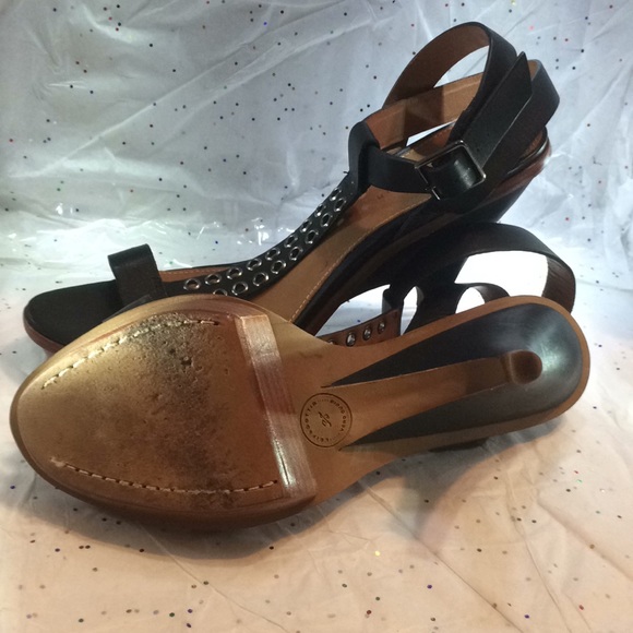 Leifsdottir Black / tan sandals size 38/8 - Picture 3 of 8